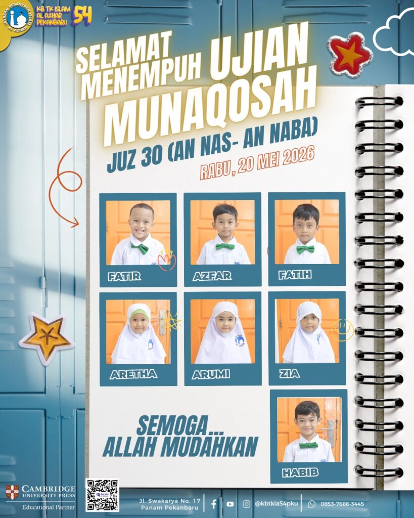 Assalamualaikum.Selamat menempuh Ujian Munaqosah Juz 30 (An-Nas – An-Naba) ✨Semoga Allah ﷻ mudah