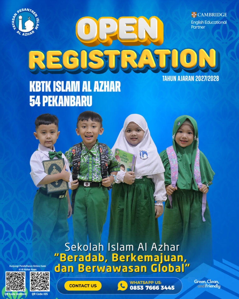Open Registration TK Islam Al Azhar 54 Pekanbaru Tahun Ajaran 2027/2028